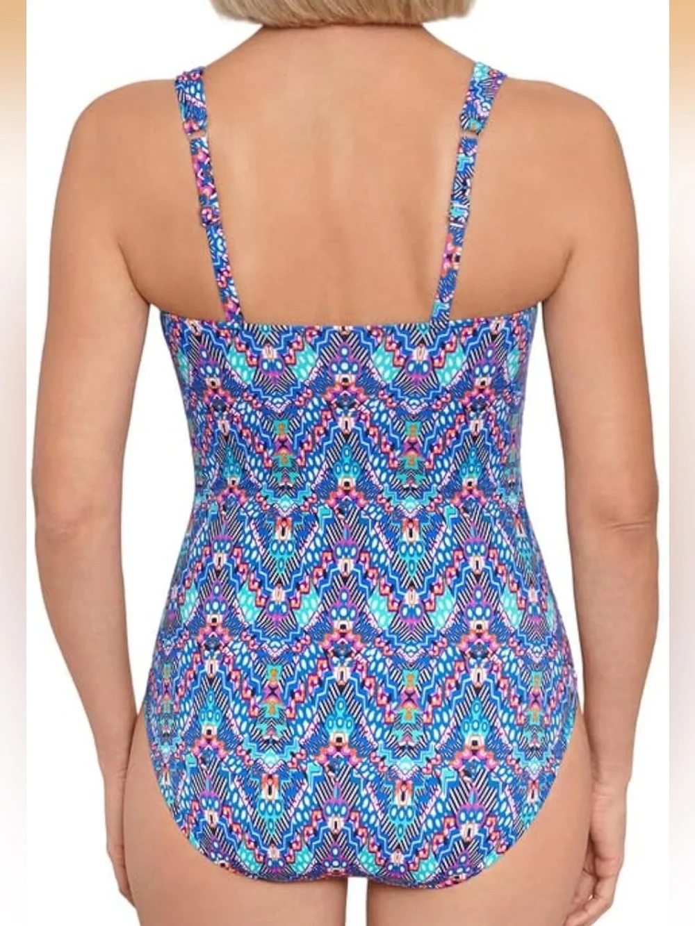 New Swim Solutions Tummy Control Shirred Sweetheart One Piece Swimsuit Size 12 - Picture 2 of 16